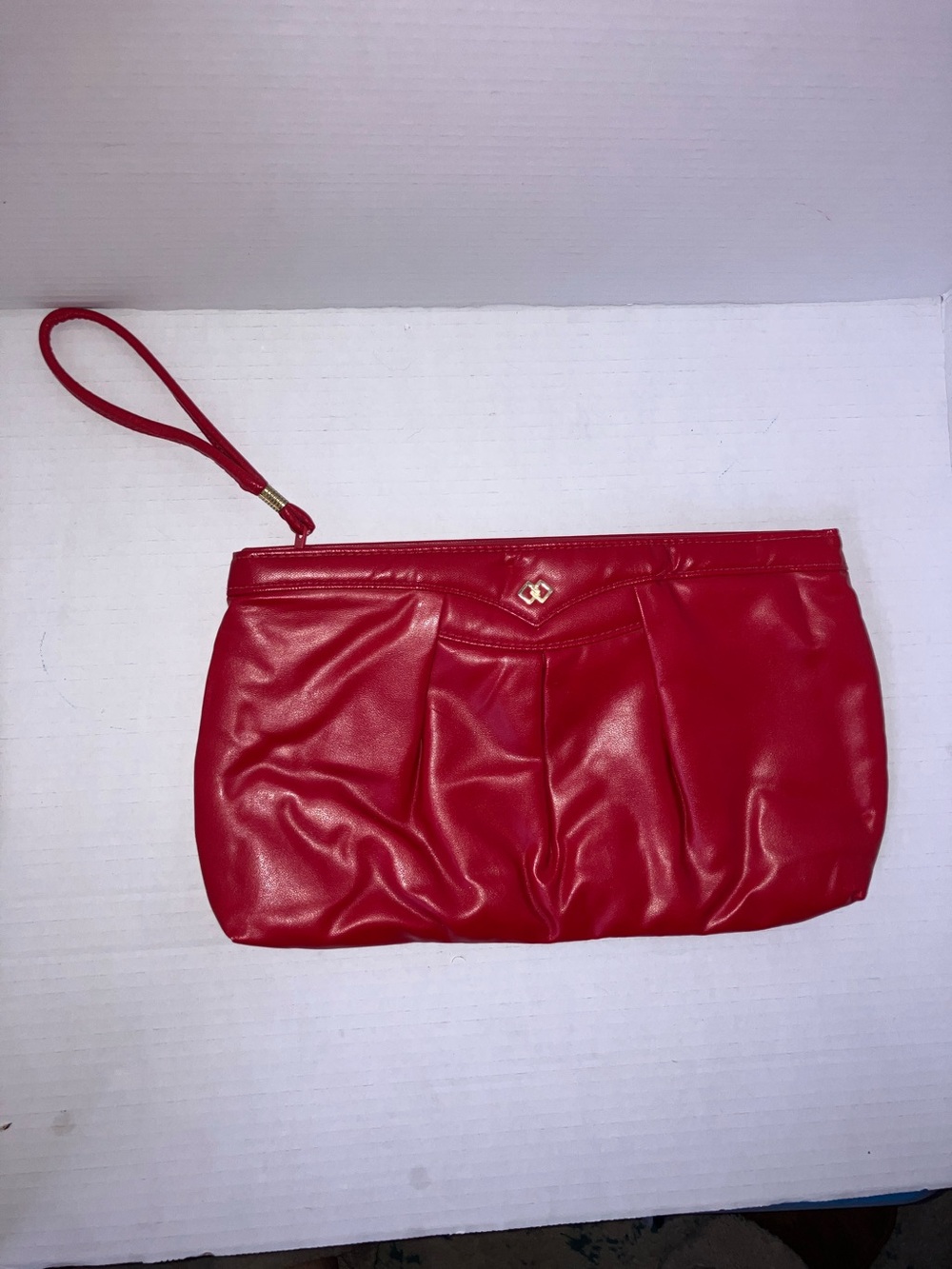 Vintage MCI 1980’s Red Women's Wristlet Clutch 8x13‎ Inches Punk Art Deco Disco